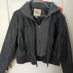 Charoal pleather jacket